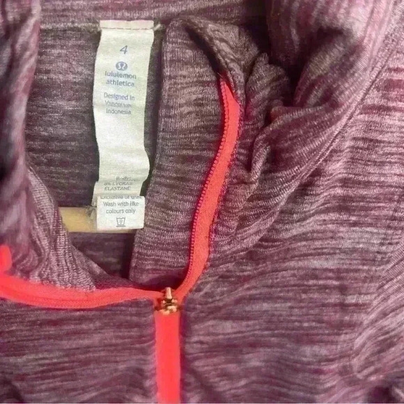 Lululemon Kanto Catch Me Half Zip Heathered Bordeaux Drama Pullover - Picture 10 of 10